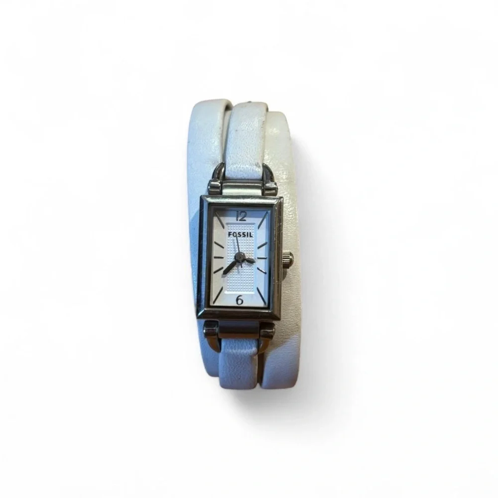 Fossil Women's Watch Delaney Leather Wrap White UNTESTED